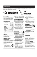 Husky H38CPRAT Instructions D'utilisation