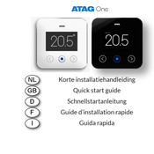 Atag One Guide D'installation Rapide