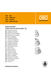 OBO Bettermann V20+NPE+FS-320 Serie Notice D'installation