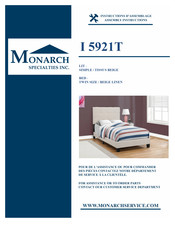 Monarch Specialties I 5921T Instructions D'assemblage