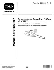 Toro PowerPlex 35cm 40 V MAX Manuel De L'utilisateur