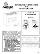 Empire Heating Systems RH-50C-2 Instructions D'installation Et Manuel Du Propriétaire