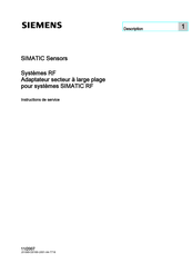 Siemens SIMATIC RF Instructions De Service