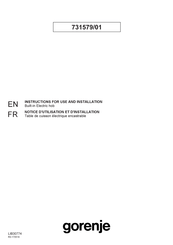 Gorenje ECS641BSC-LP Notice D'utilisation Et D'installation