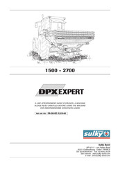 Sulky Burel DPX EXPERT 1500 Mode D'emploi