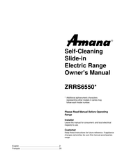 Amana ZRRS6550 Serie Mode D'emploi