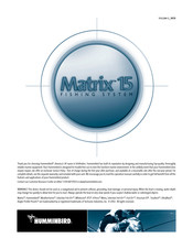 Humminbird Matrix 15 Mode D'emploi