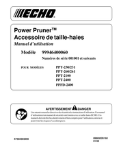 Echo Power Pruner 99946400060 Manuel D'utilisation