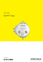 Sartorius BioPAT Xgas BPX0001 Mode D'emploi