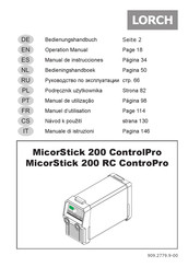 LORCH ControlPro MicorStick 200 Manuel D'utilisation