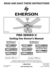 Emerson PRO II CF710WW02 Mode D'emploi
