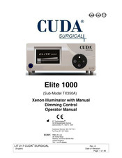 Cuda surgical TX350A Mode D'emploi