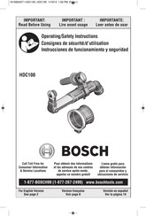 Bosch HDC100 Consignes De Sécurité/D'utilisation