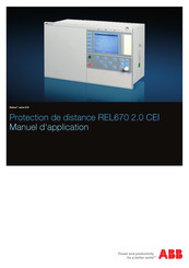 Abb Relion 670 Serie Manuel D'application