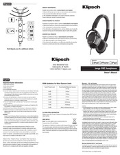 Klipsch Image ONE Manuel Du Propriétaire
