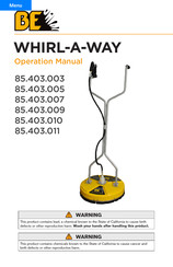 BE WHIRL-A-WAY 85.403.003 Guide De L'utilisateur