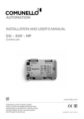 Comunello Automation CU - 24V - HP Instructions D'utilisation Et D'installation