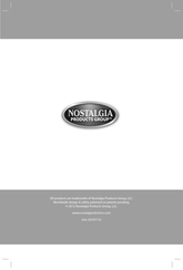 Nostalgia Products Group PNB900NATW Instructions Et Recettes