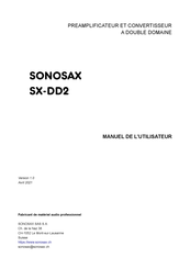 Sonosax SX-DD2 Manuel De L'utilisateur