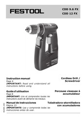 Festool CDD 12 FX Guide D'utilisation