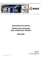 RNA ESK 2001 Instructions De Service
