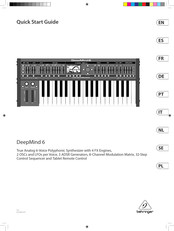 Behringer DeepMind 6 Mode D'emploi