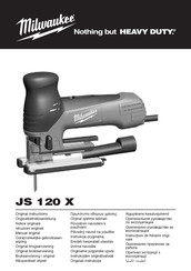 Milwaukee JS 120 X Notice Originale