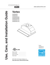 Zephyr Essentials Vortex AK9034AS-ES Guide D'utilisation, D'entretien Et D'installation