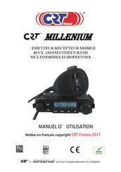 CRT MILLENIUM Manuel D'utilisation