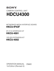 Sony HDCU4300 Manuel D'opération