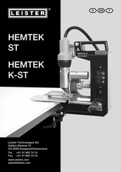 Leister HEMTEK K-ST Notice D'utilisation