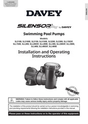 Davey SILENSOR SLS200 Instructions D'installation Et D'utilisation