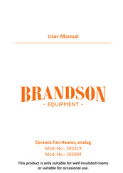 Brandson Equipment 303904 Mode D'emploi