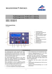 3B SCIENTIFIC PHYSICS FG100 Instructions D'utilisation