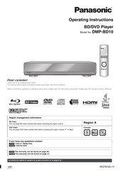 Panasonic DMP-BD10 Mode D'emploi