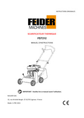 FEIDER Machines FST212 Manuel D'instructions