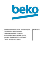 Beko WSA 14000 Mode D'emploi