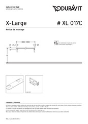 DURAVIT X-Large XL 017C Notice De Montage