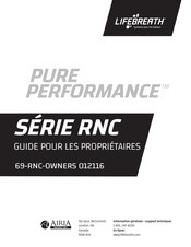 Airia Lifebreath Pure Performance RNC Serie Guide Du Propriétaire