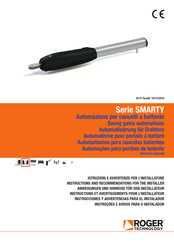 Roger Technology SMARTY Série Instructions Et Avertissements Pour L'installateur