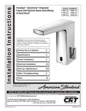 American Standard Paradigm Selectronic 702B.2 Serie Consignes D'installation