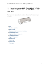 HP Deskjet 3740 Série Guide De L'utilisateur