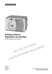 Siemens RVP200 Information Produit