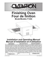 Ovention F1400 Manuel D'installation Et D'utilisation