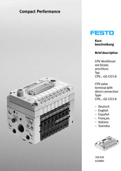 Festo CPV-GE-CO3-8 Serie Mode D'emploi