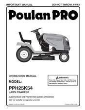 Poulan Pro PPH25K54 Manuel De L'opérateur