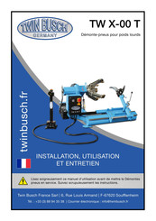 twin busch TW X-00 T Installation, Utilisation Et Entretien