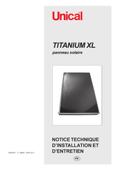 Unical TITANIUM XL Manuel D'installation Et D'entretien