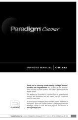 Paradigm Cinema OM-132 Mode D'emploi