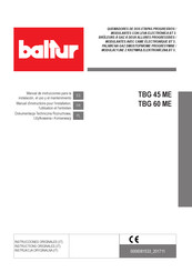 baltur TBG 60 ME Manuel D'instructions Pour L'installation, L'utilisation Et L'entretien